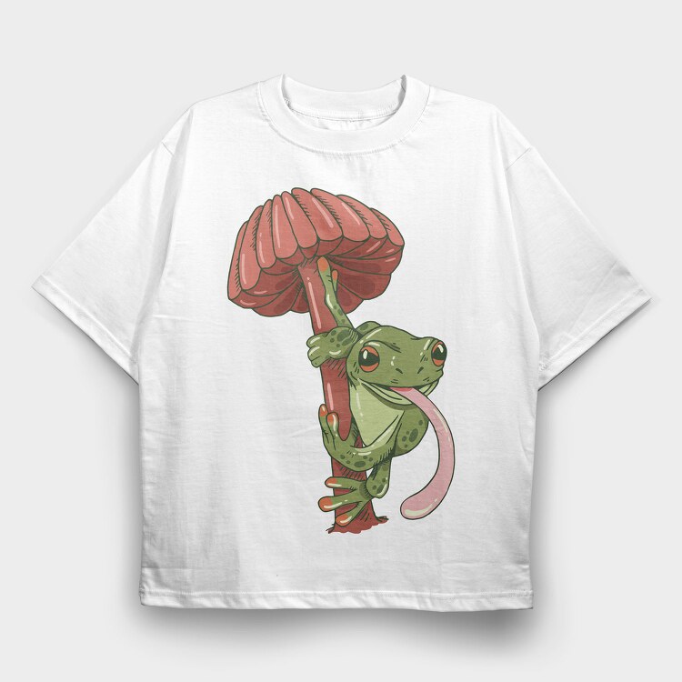 Frogs Fly High, Tricou Oversize Barbati (Unisex)