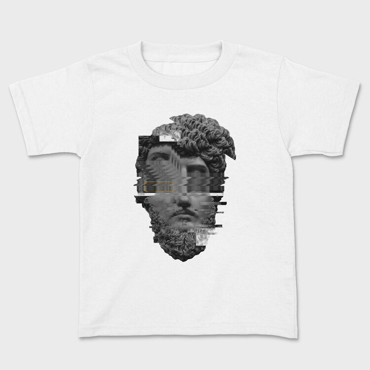 Frontal Glitched Statue Glitch 5, Tricou Copii