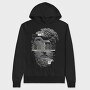 Frontal Glitched Statue Glitch 5, Hanorac Oversize Barbati (Unisex)