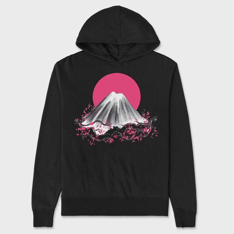 Fuji Mountain Japanese Nature, Hanorac Oversize Barbati (Unisex)