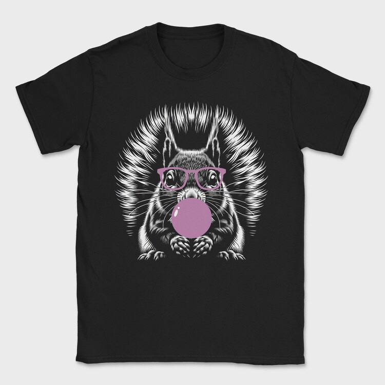 Fun Squirrel With Bubble Gum, Tricou Barbati (Unisex)