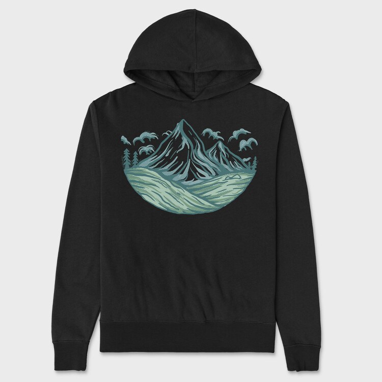 Mountain Wave, Hanorac Oversize Barbati (Unisex)