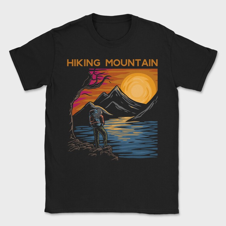 Hiking Mountain Sunset, Tricou Barbati (Unisex)