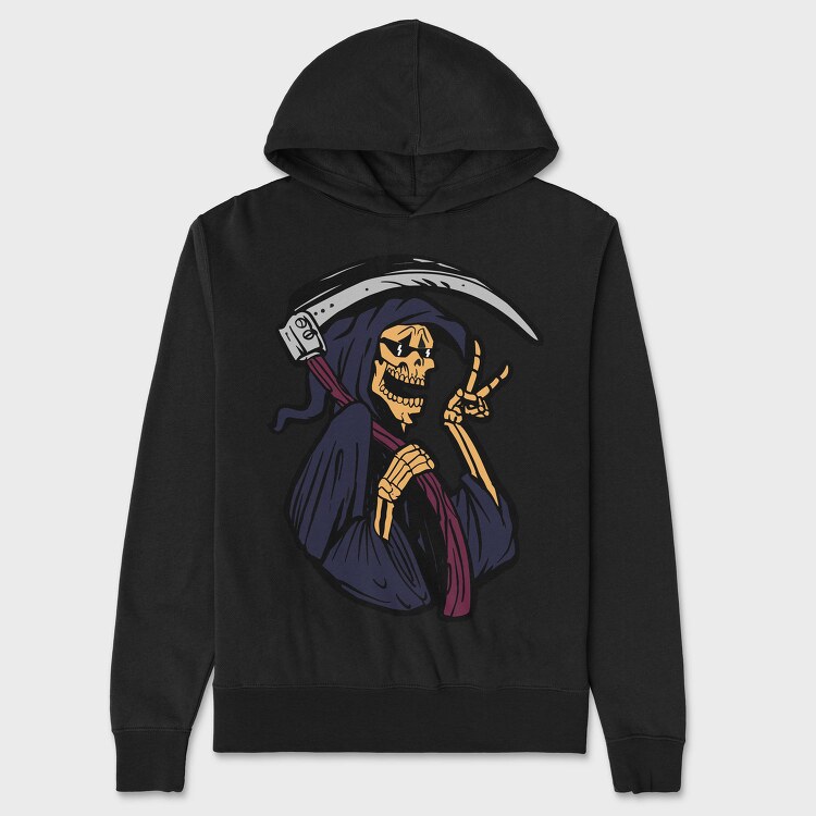 Grim Reaper Peace, Hanorac Oversize Barbati (Unisex)