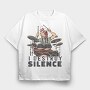 I Destroy Silence Drums Chicken, Tricou Oversize Barbati (Unisex)