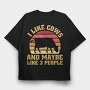 I Like Love Cows, Tricou Oversize Barbati (Unisex)