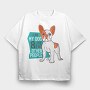 I Love My Dog, Tricou Oversize Barbati (Unisex)
