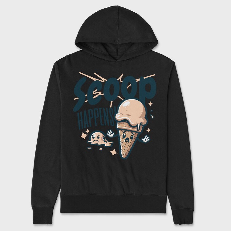 Ice Cream Pun, Hanorac Oversize Barbati (Unisex)