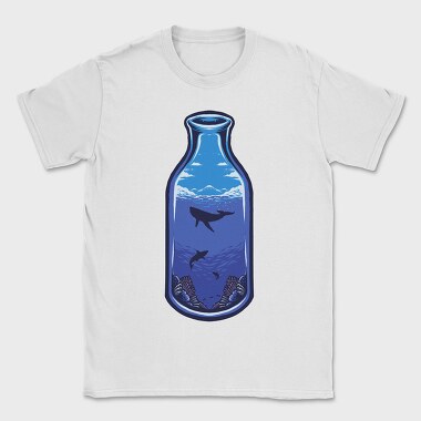 Whale In A Bottle, Tricou Barbati (Unisex)