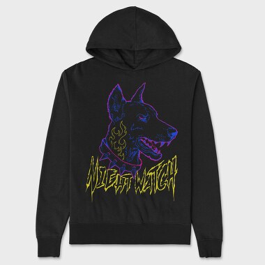 Wolf Howl Night Watch, Hanorac Oversize Barbati (Unisex)