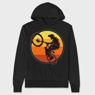 Sunset Biker, Hanorac Oversize Barbati (Unisex)