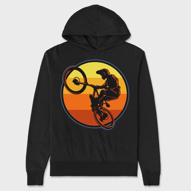 Sunset Biker, Hanorac Oversize Barbati (Unisex)