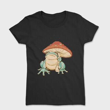 Frog Mushroom Umbrella Cottage Core, Tricou Femei