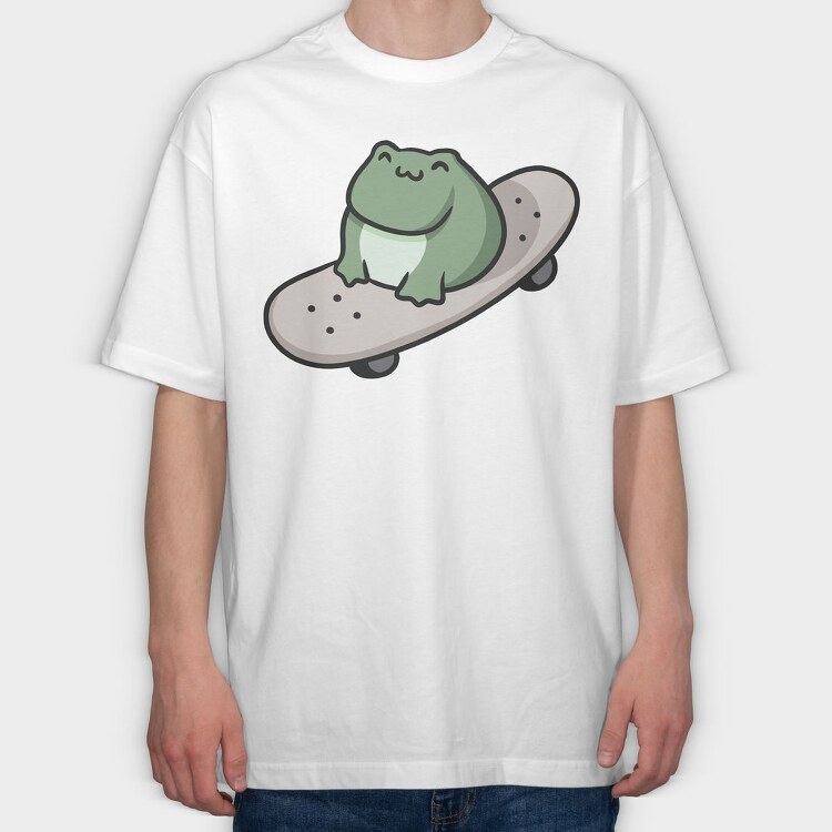 Frog Skateboarding, Tricou Oversize Barbati (Unisex)