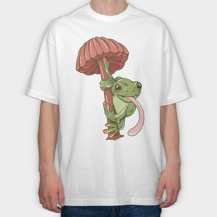 Frogs Fly High, Tricou Oversize Barbati (Unisex)