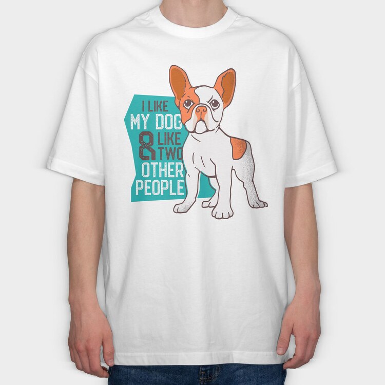 I Love My Dog, Tricou Oversize Barbati (Unisex)