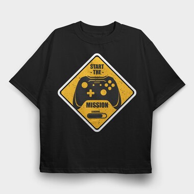 Start The Mission, Tricou Oversize Barbati (Unisex)