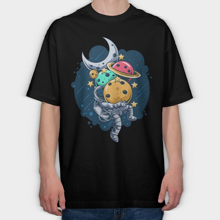 Space Explorer, Tricou Oversize Barbati (Unisex)