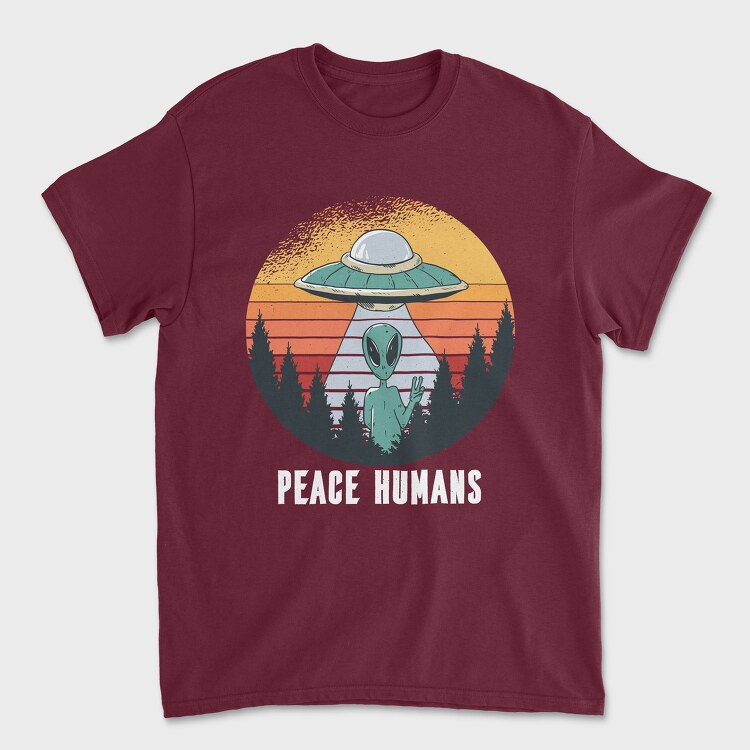Peace Humans, Tricou Barbati (Unisex)