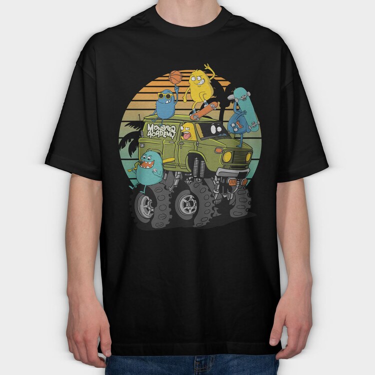 Monster Academy Ride, Tricou Oversize Barbati (Unisex)