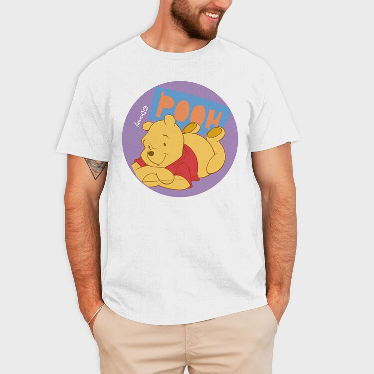 Cartoon Retro Winnie the Pooh 5, Tricou Barbati (Unisex)