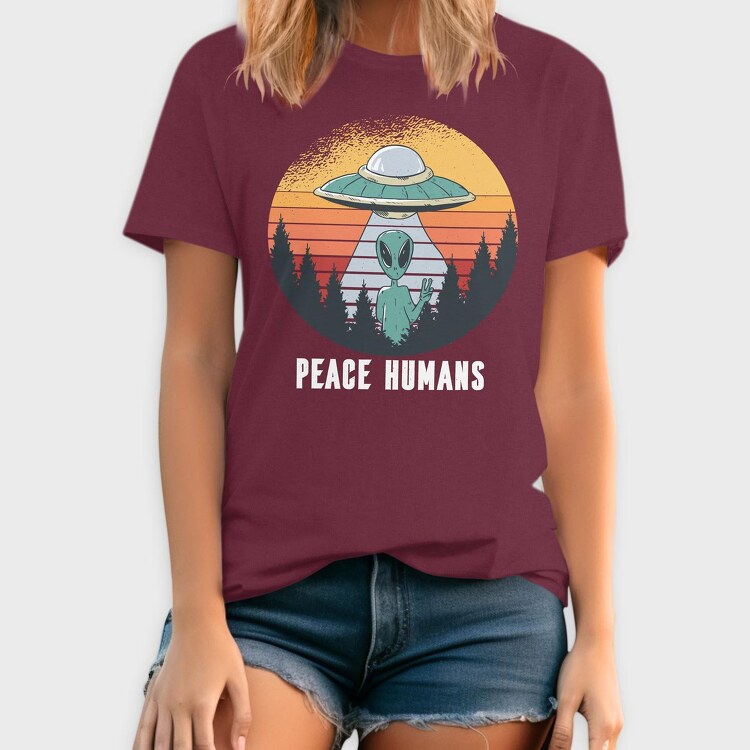 Peace Humans, Tricou Barbati (Unisex)