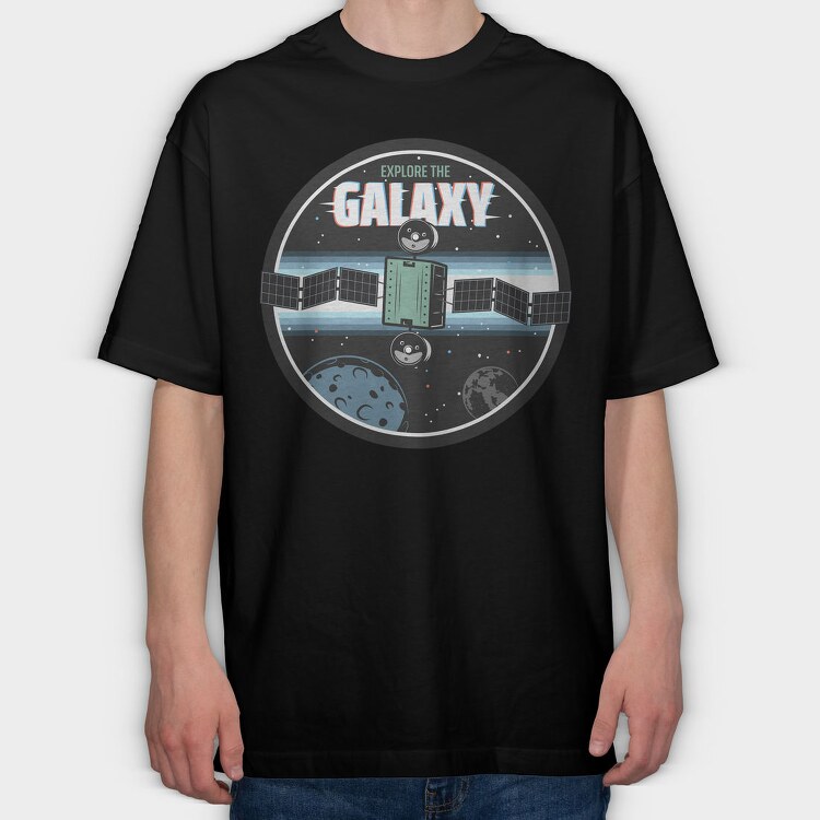 Space Explorer Galaxy, Tricou Oversize Barbati (Unisex)
