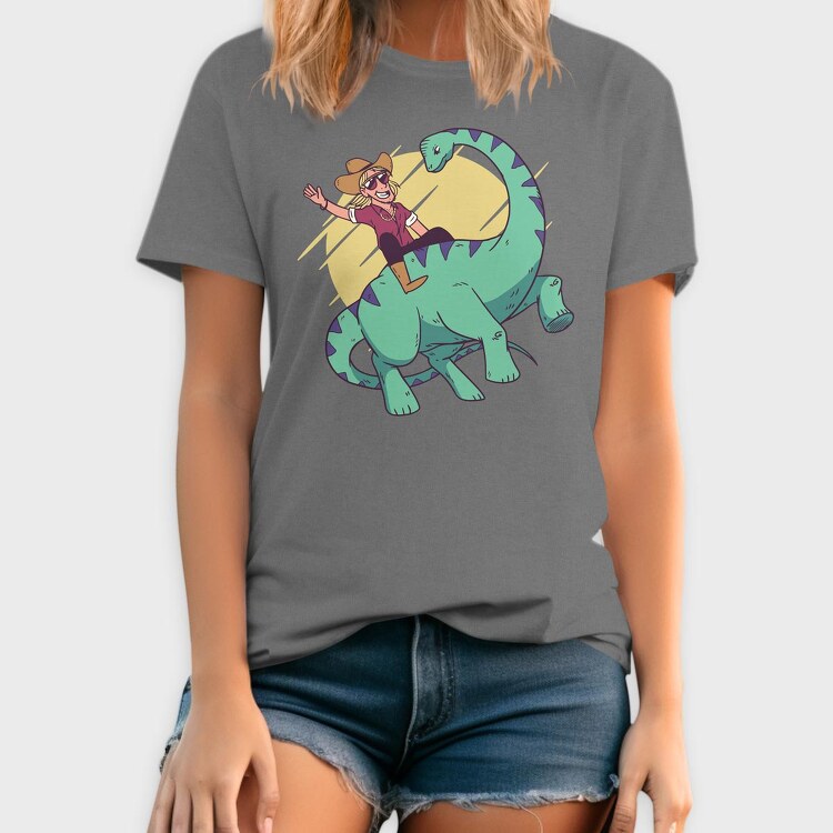 Cowboy on Dinosaur, Tricou Barbati (Unisex)