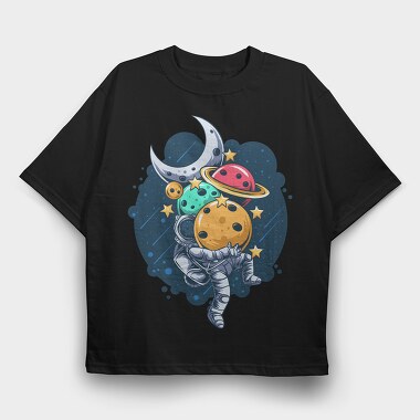 Space Explorer, Tricou Oversize Barbati (Unisex)
