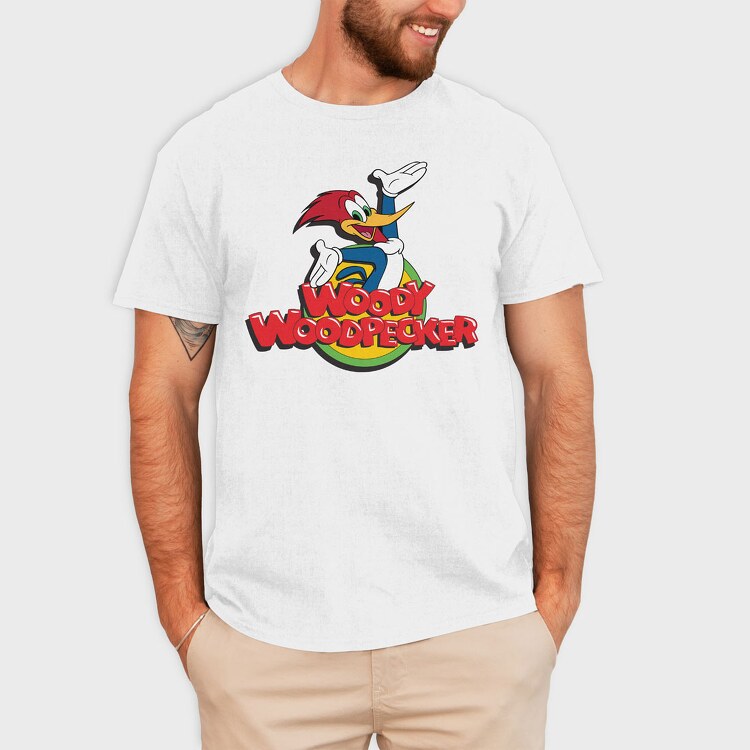 Cartoon Retro Woody Woodpecker 4, Tricou Barbati (Unisex)