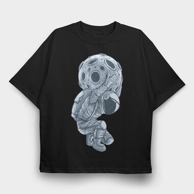 Moonstruck Astronaut, Tricou Oversize Barbati (Unisex)