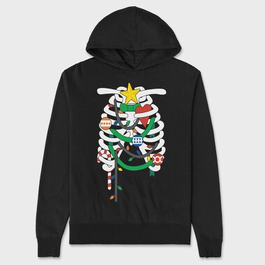Christmas Lights Tree, Hanorac Oversize Barbati (Unisex)