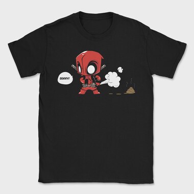 Deadpool Chibi Poop, Tricou Barbati (Unisex)