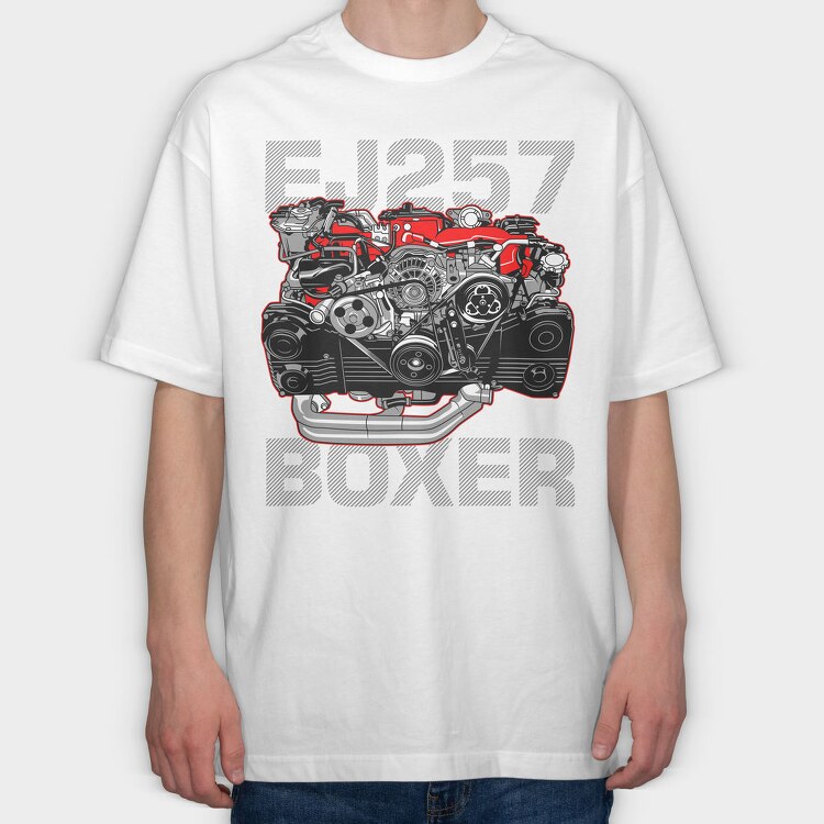 EJ257 BOXER, Tricou Oversize Barbati (Unisex)