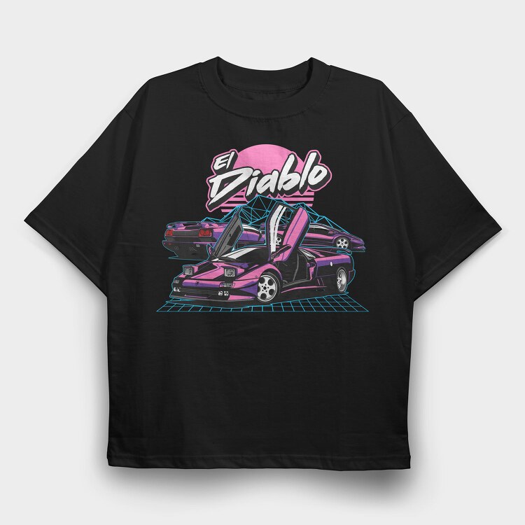 El Diablo, Tricou Oversize Barbati (Unisex)