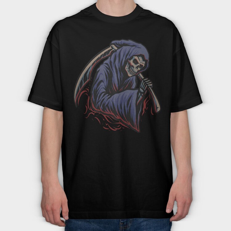 Grim Reaper, Tricou Oversize Barbati (Unisex)