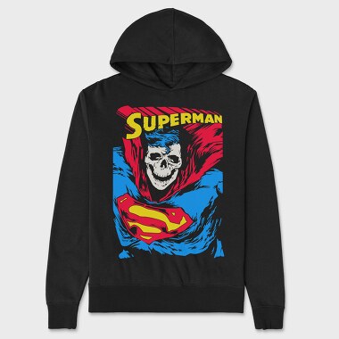 Superman Skull, Hanorac Oversize Barbati (Unisex)