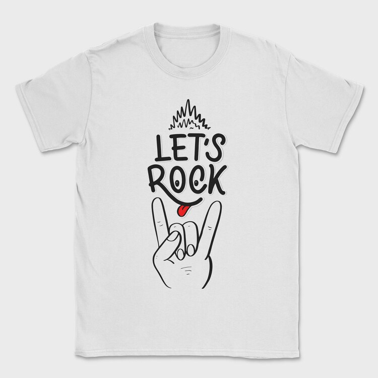 Lets Rock Hand Sign, Tricou Barbati (Unisex)