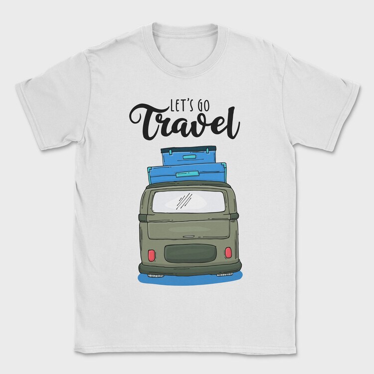 Lets Go Travel Bus, Tricou Barbati (Unisex)