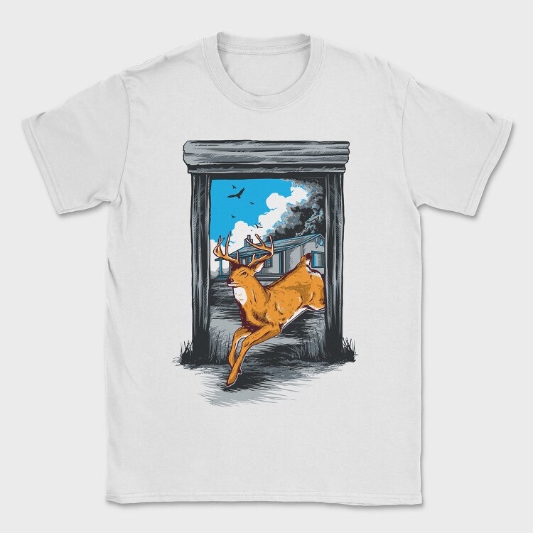 Leaping Deer House, Tricou Barbati (Unisex)