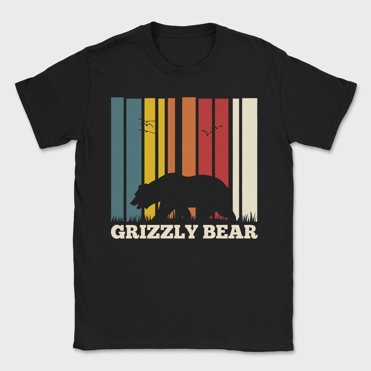 Grizzly Bear Sunset, Tricou Barbati (Unisex)