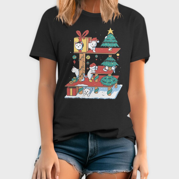 Cat House Christmas, Tricou Barbati (Unisex)