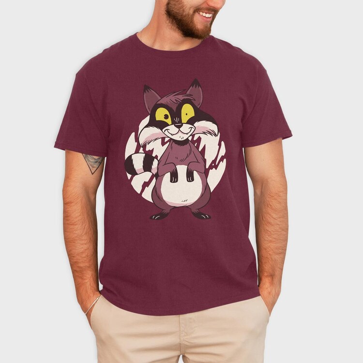 Racoon Cartoon, Tricou Barbati (Unisex)