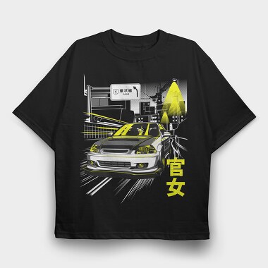 Kanjo, Tricou Oversize Barbati (Unisex)