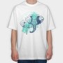 Elephant Spirit Circle, Tricou Oversize Barbati (Unisex)