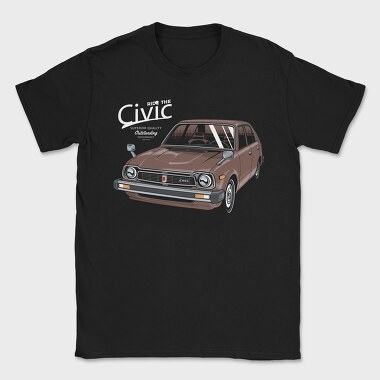 honda civic 1978, Tricou Barbati (Unisex)