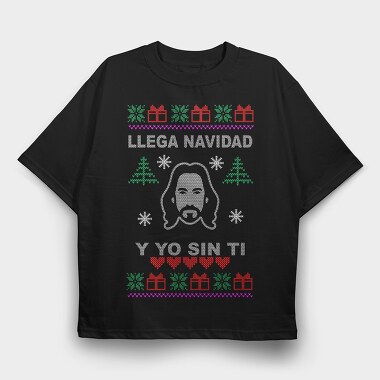 Christmas Sweater Knit, Tricou Oversize Barbati (Unisex)