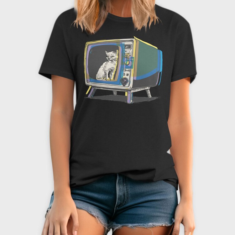 Cat Inside Tv, Tricou Barbati (Unisex)