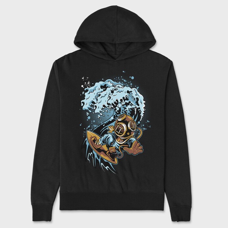 Diving Wave Splash, Hanorac Oversize Barbati (Unisex)
