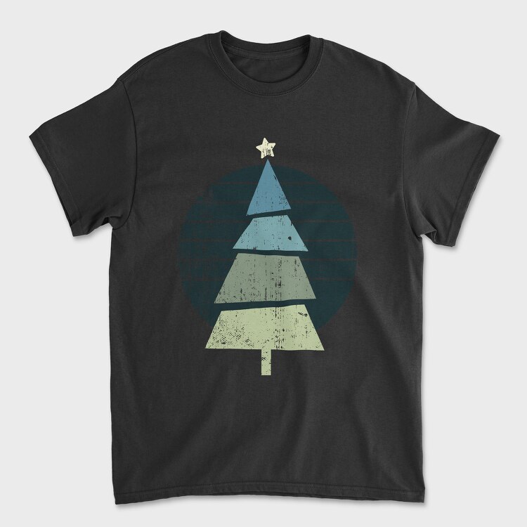 Retro Christmas Tree, Tricou Barbati (Unisex)